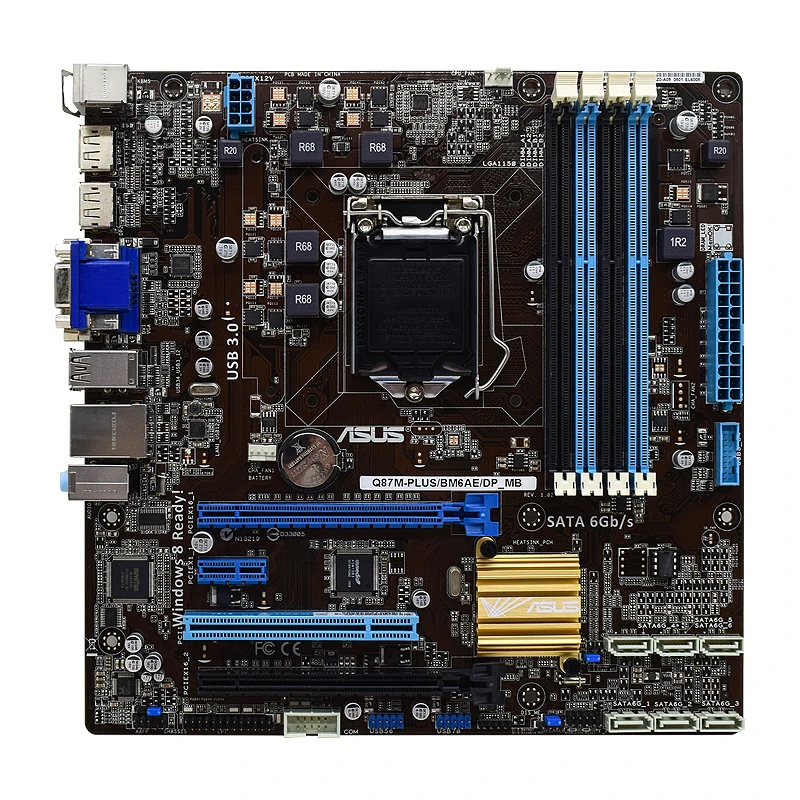 ASUS Q87M-PLUS/BM6AE/DP_MB Motherboard Intel Q87LGA 1150 DDR4 16GB support i7-4770 i5-4590 i5-4670 i3-4360 i3-4130 cpu Micro ATX