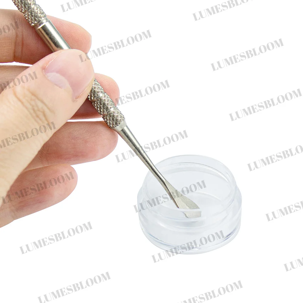 3ml Plastic Jar Laser Sticker Set Empty Storage Box Wax Blam Cream Oil Round Clear Container 30x15mm Customize Packaging Logo