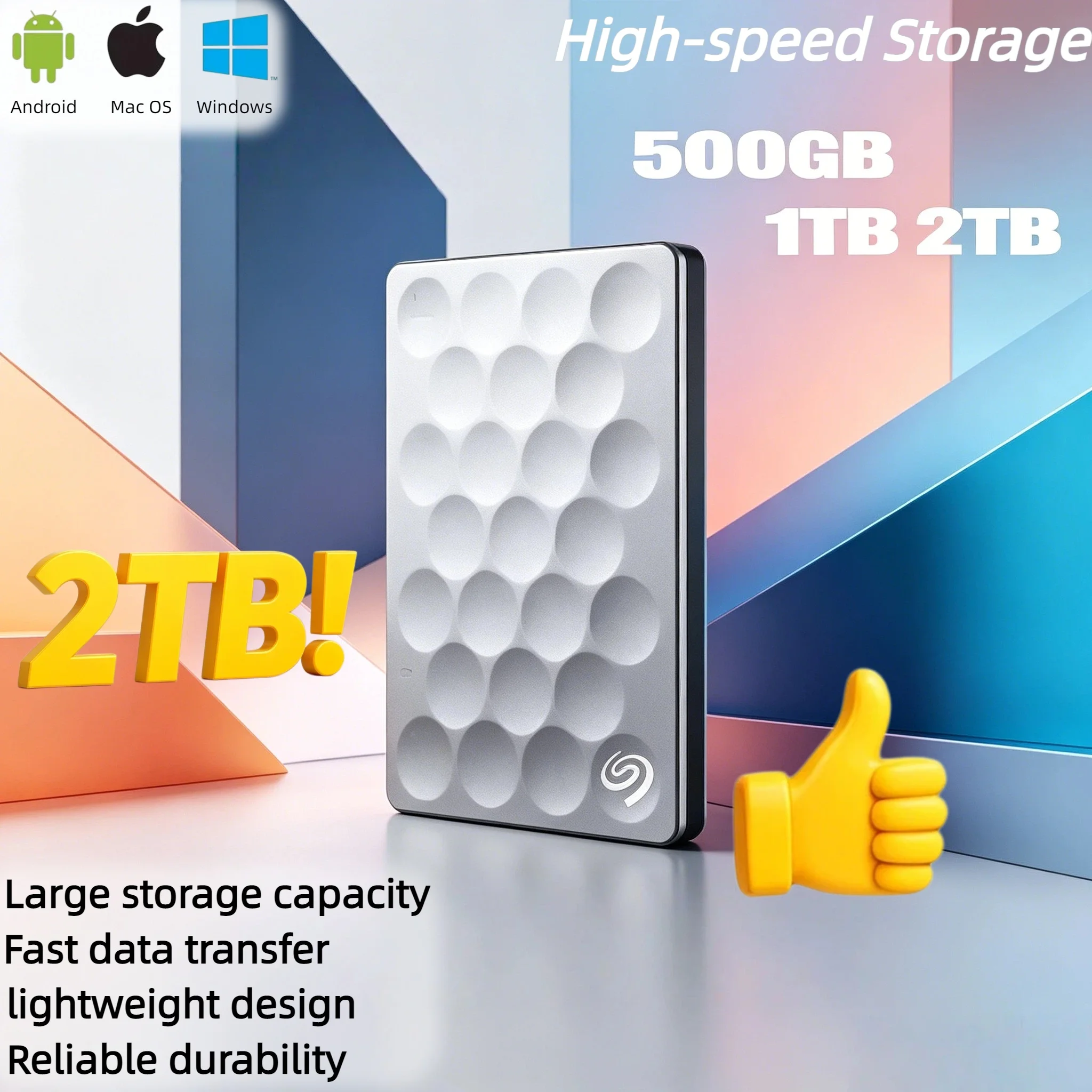 

OEM For Seagate Ultra High Speed 2.5 Inch Portable External HDD USB 3.0 Storage Expansion For Laptop Notebook PC Drive
