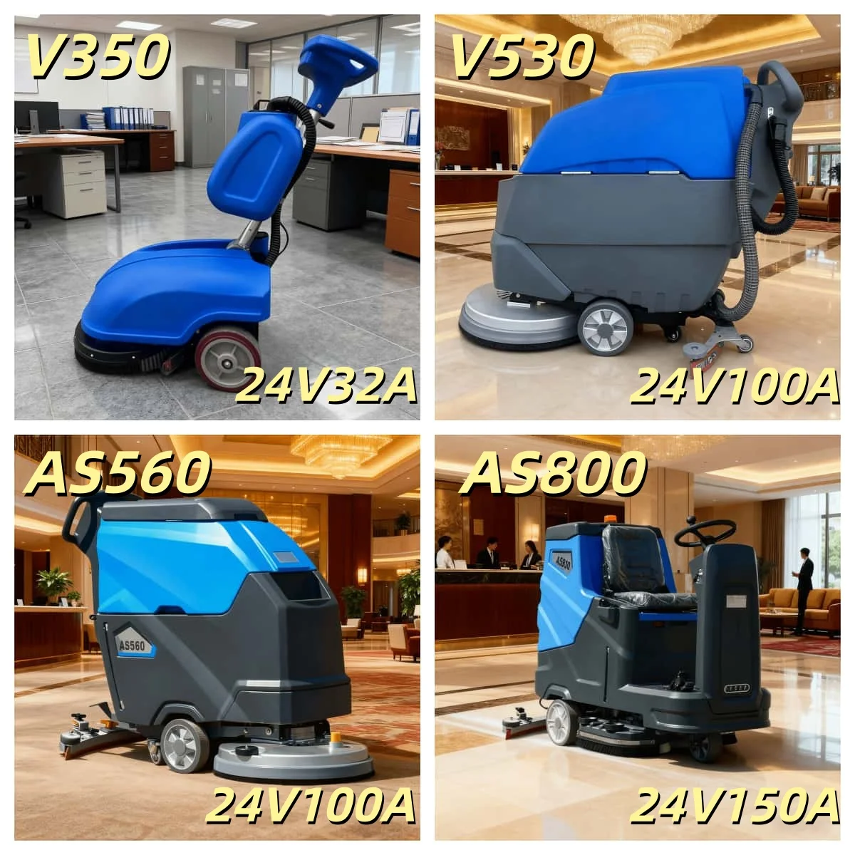 آلة تنظيف الأرضيات بالمياه الباردة للاستخدام التجاري، منظف الأرضيات الصناعية