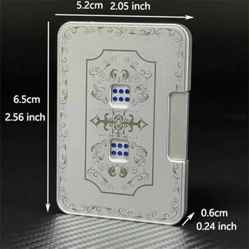 3D Mechanische Dobbelstenen Fidget Speelgoed Aluminium Stress Dobbelstenen Spinner Speelgoed Draagbare Vinger Druk Kaart Dobbelstenen Stress Creatief Speelgoed