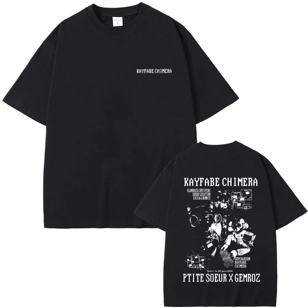 

Rapper Ptite Soeur Gemroz KAYFABE CHIMERA Album Graphic T Shirt Men Women Hip Hop Fashion Pop Music T-shirts Unisex Streetwear