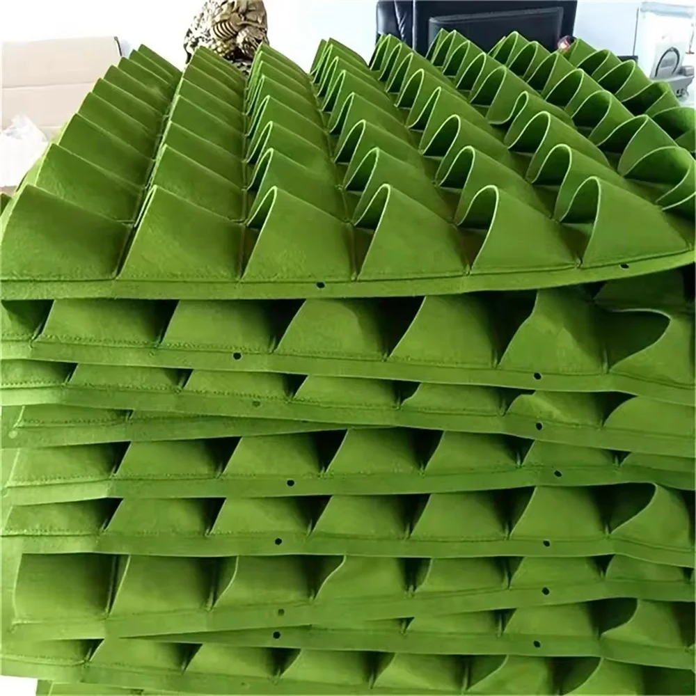 NEW Plant Growth Bag， Felt Vertical Wall Planter Outdoor Herb Vegetable Hanging Garden Plant Holder for Railing, Balcony, Fence