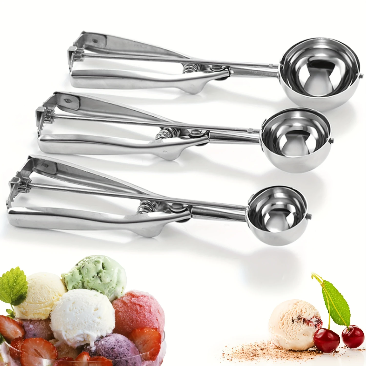 

Stainless Steel Ice Cream Scoop Set - Durable, Easy Release for Perfect Scoops Every Time Ice Cream Scooper Ice Cream Scoop Stai