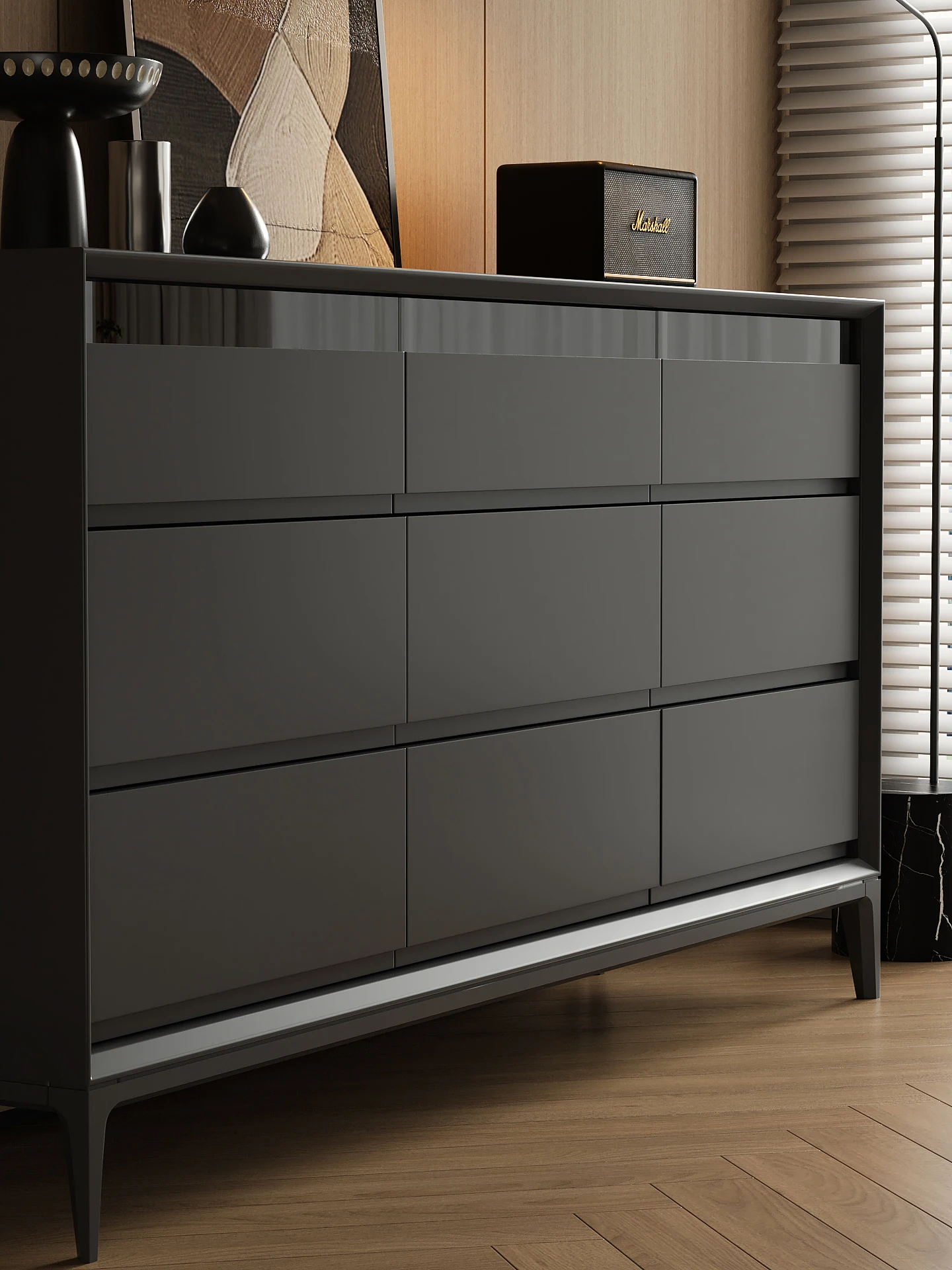 LTT Italian minimalist chest of drawers modern minimalist living room bedroom bedside storage wall storage cabinet