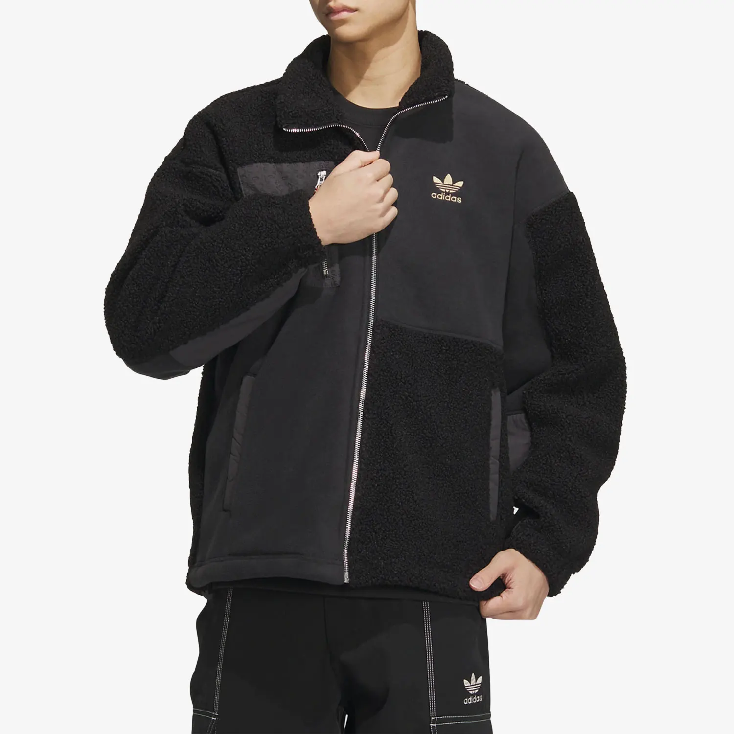 

Adidas genuine Men's Originals Faux Sherpa Sports Jacket HY7285