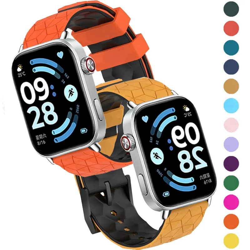 

High Quality Football Pattern Strap For Redmi Watch6 Band Silicone Wristband For Xiaomi Mi Band 9/8 Pro/Redmi Watch 4 5 Bracelet
