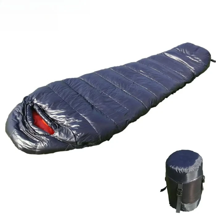 

Winter Down Sleeping Bag Duck Down Filling and Nylon Fabric Duck Down Sleeping Bag Outdoor Camping Mummy Sleeping Bag