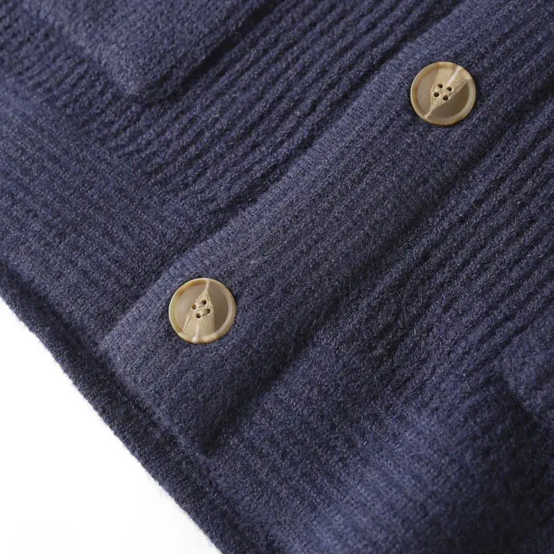 Maglione oversize con cardigan lavorato a maglia con cappuccio da donna nuovo primavera e autunno