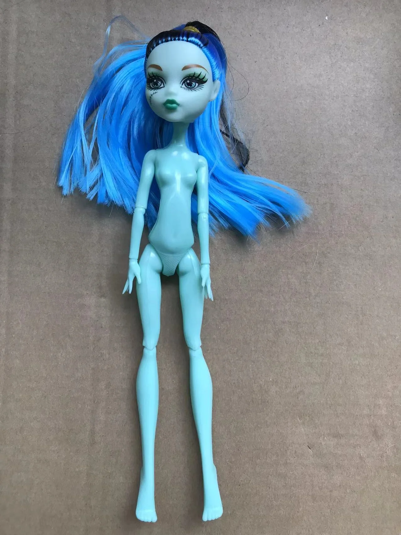 Bewegliches Puppenkörperspielzeug mit mehreren Gelenken, 23 cm Puppenspielzeug, passend für viele Köpfe, Weiß, Grün, Braun, Lila, Monstering High Doll Body, Katzenköpfe