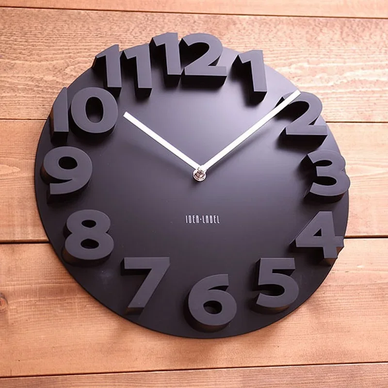 Modern Minimalist Creative Wall Clock Living Room 3D Stereo Personality Clock Mute Wall Watch Nordic Home Decoration Accessories