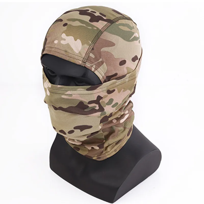 Men Women  Camouflage Balaclava Full Face Wargame Cycling Hunting  Bike  Helmet Liner Tactical Airsoft Cap L