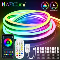 10M/5M RGB Smart WIFI Neon LED Strip Light Compatible with Alexa, 12V 108leds/m Waterproof Music Sync DIY Tape Controlled by APP