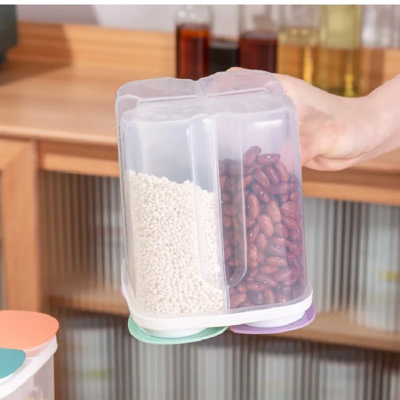 1.5L/2.3L Kitchen Storage Box Food Storage Containers Grain Sealed Moisture Proof Grain with Lid Kitchen Keep Fresh Supplies