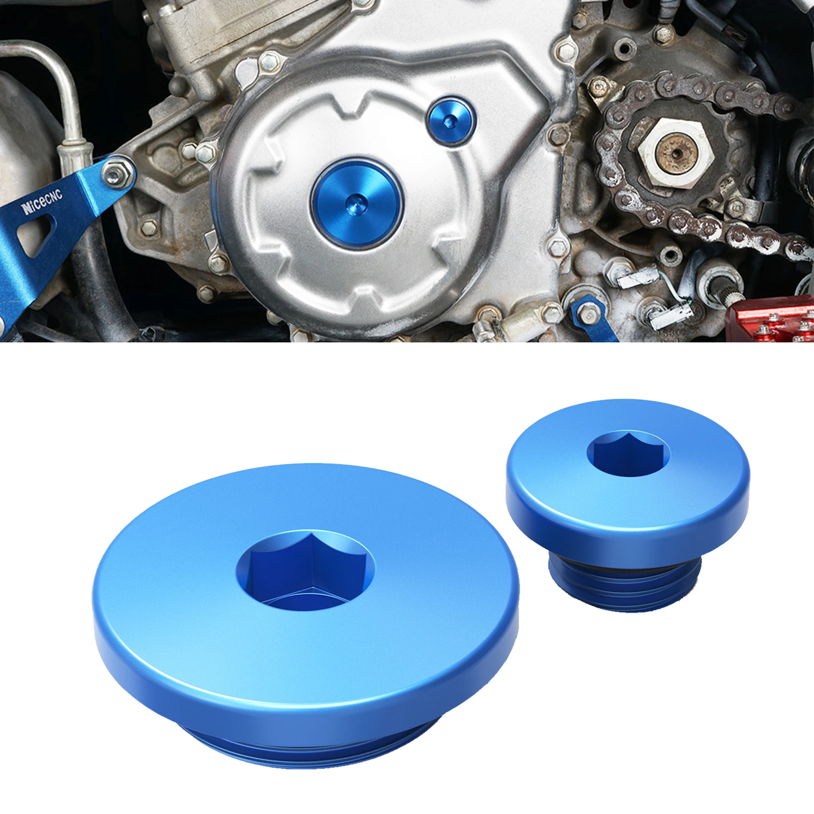 For Yamaha WR250F WR450F 2003-2014 YZ450F 2006-2009 YFZ450 2004-2009 YFZ 450 2012-2013 Motorcycle Engine Timing Cover Plug Caps