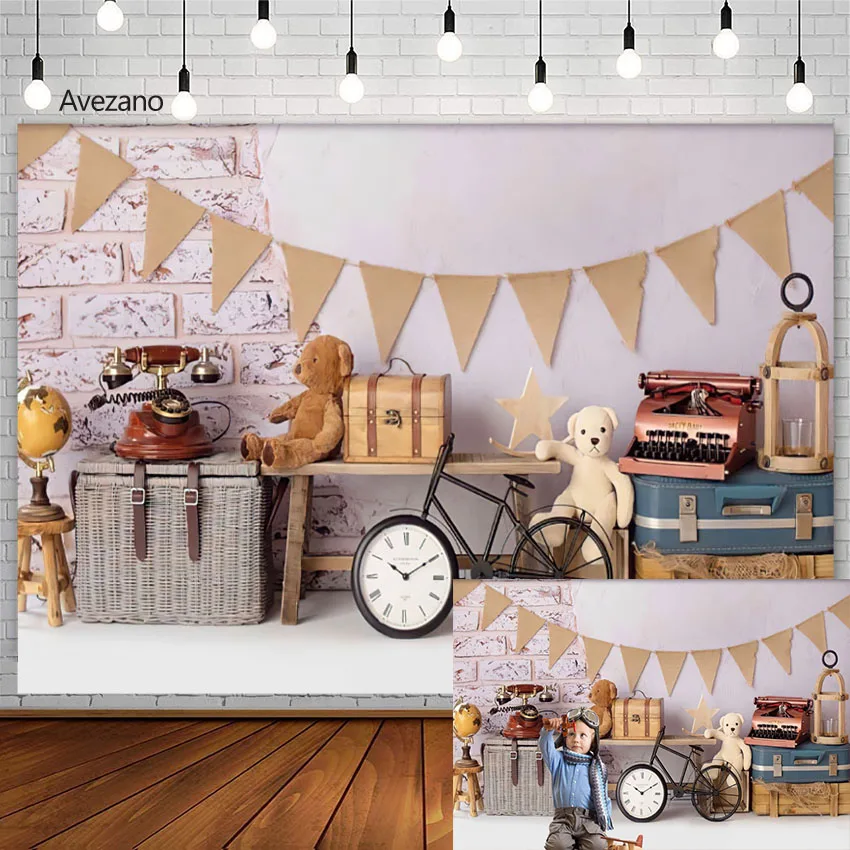 Детские фоны на день рождения розовый цветочный торт разбивать портрет девушка мальчик декор Фотография фон для фотостудии