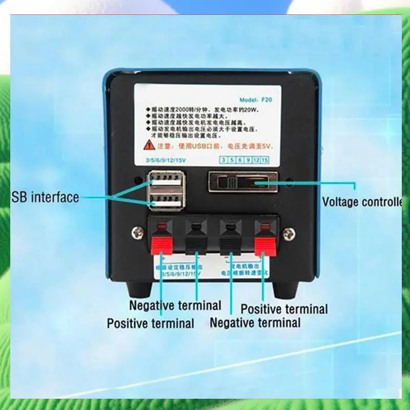 

20W Outdoor Multi-Function Portable Manual Crank Generator USB Charging Hand Crank Generator Emergency Survival Power-[Cilae]