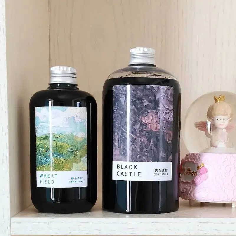 

Чернила для большой бутылки, неуглеродистые чернила для перьевой ручки для письма, 300/500 мл на бутылку