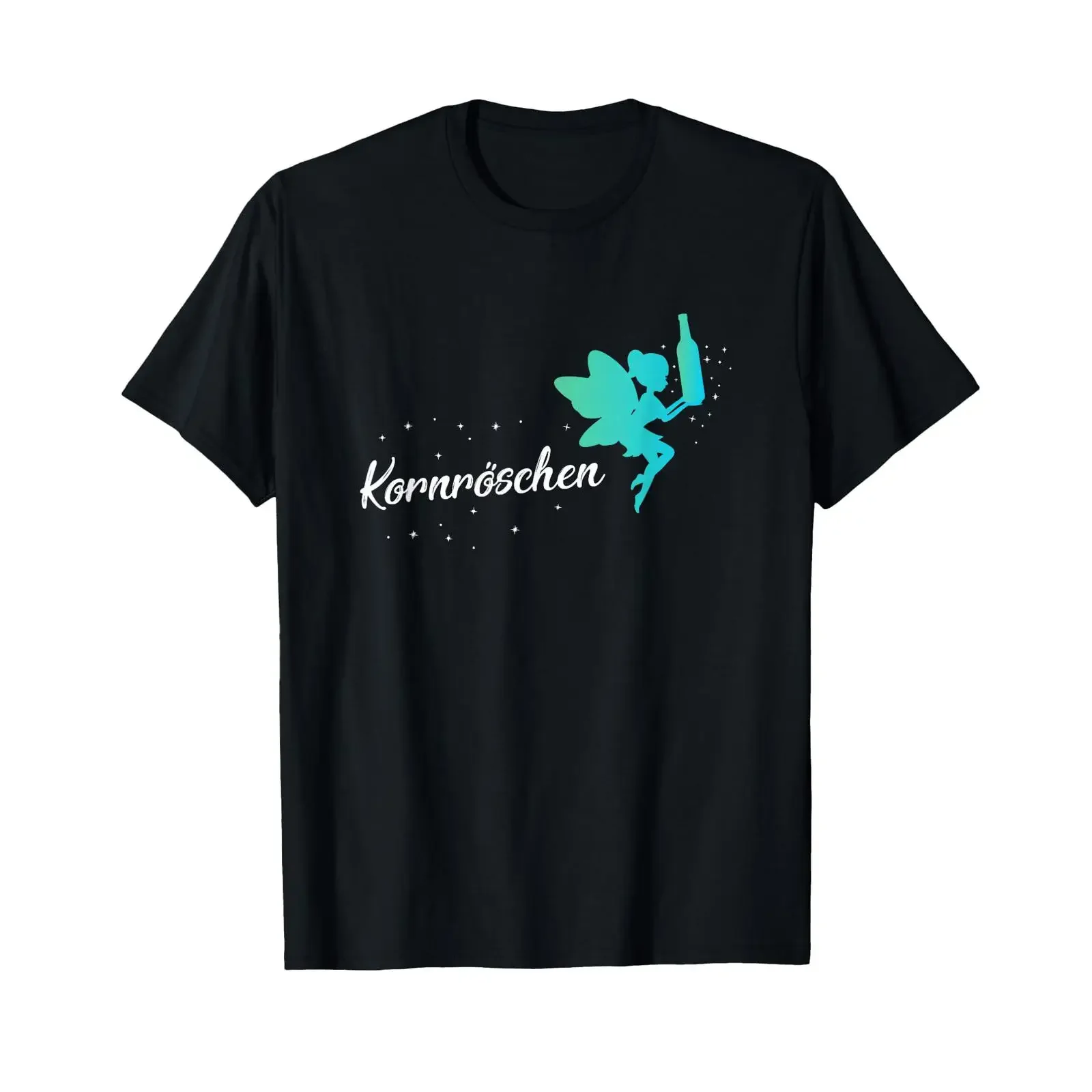 Funny Cornrose Fairy Princess Korn Schnapps Party T Shirt black vintage Washed Slightly Breathable Top For Everyday Wear