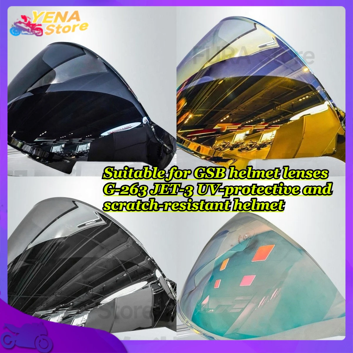 

Suitable for GSB helmet lenses G-263 JET-3 UV-protective and scratch-resistant helmet face shield motorcycle accessories