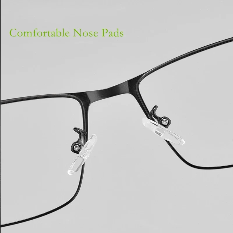 OLLYMURS Fashion Square High Quality Metal Eyeglasses Frame Ultra Light Retro TR90 Optical Prescription Glasses Frame Men 89028