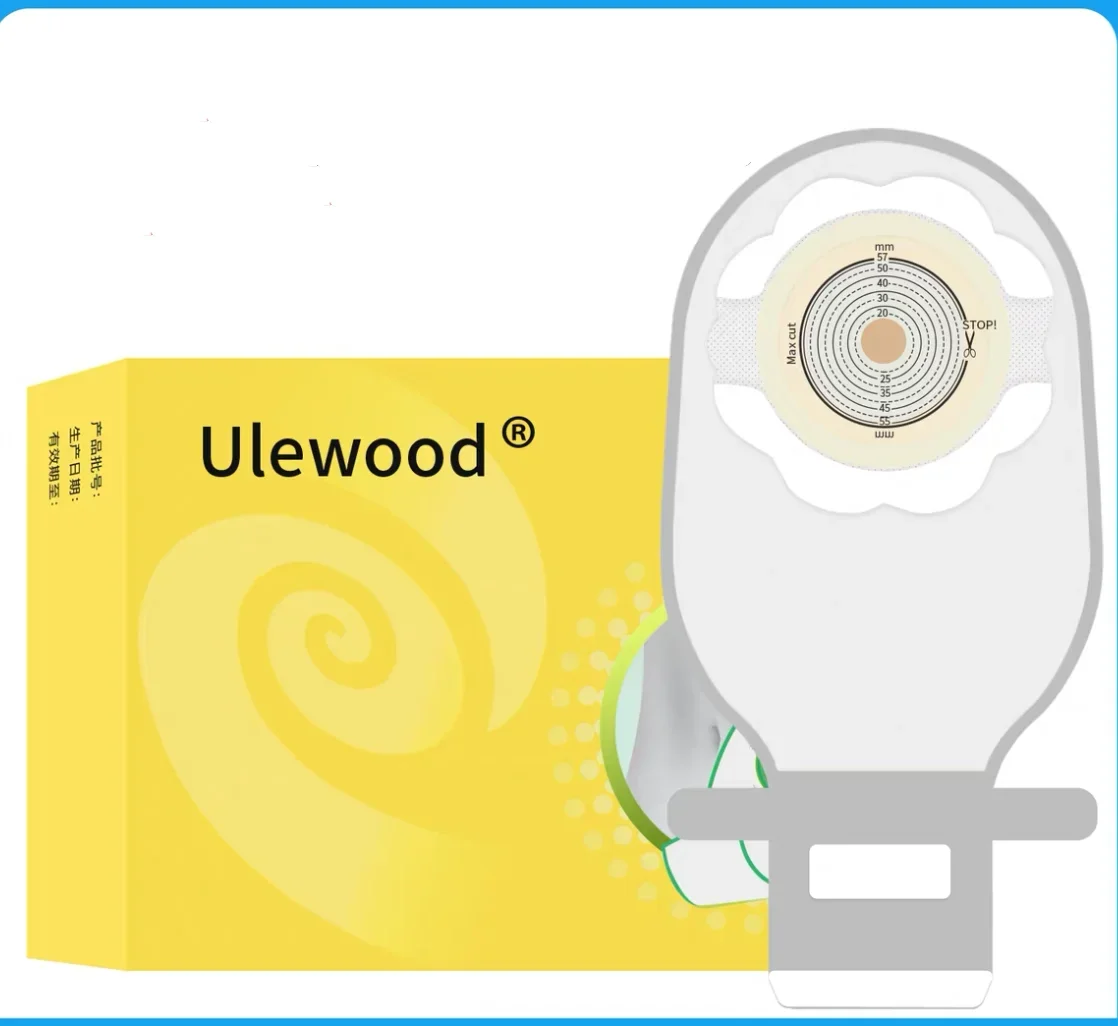 人工肛門バッグ-ワンピースシステム-排液用-使い捨て人工肛門バッグ-15-57mm、携帯用不透明ストーマケアバッグ-排気弁付き