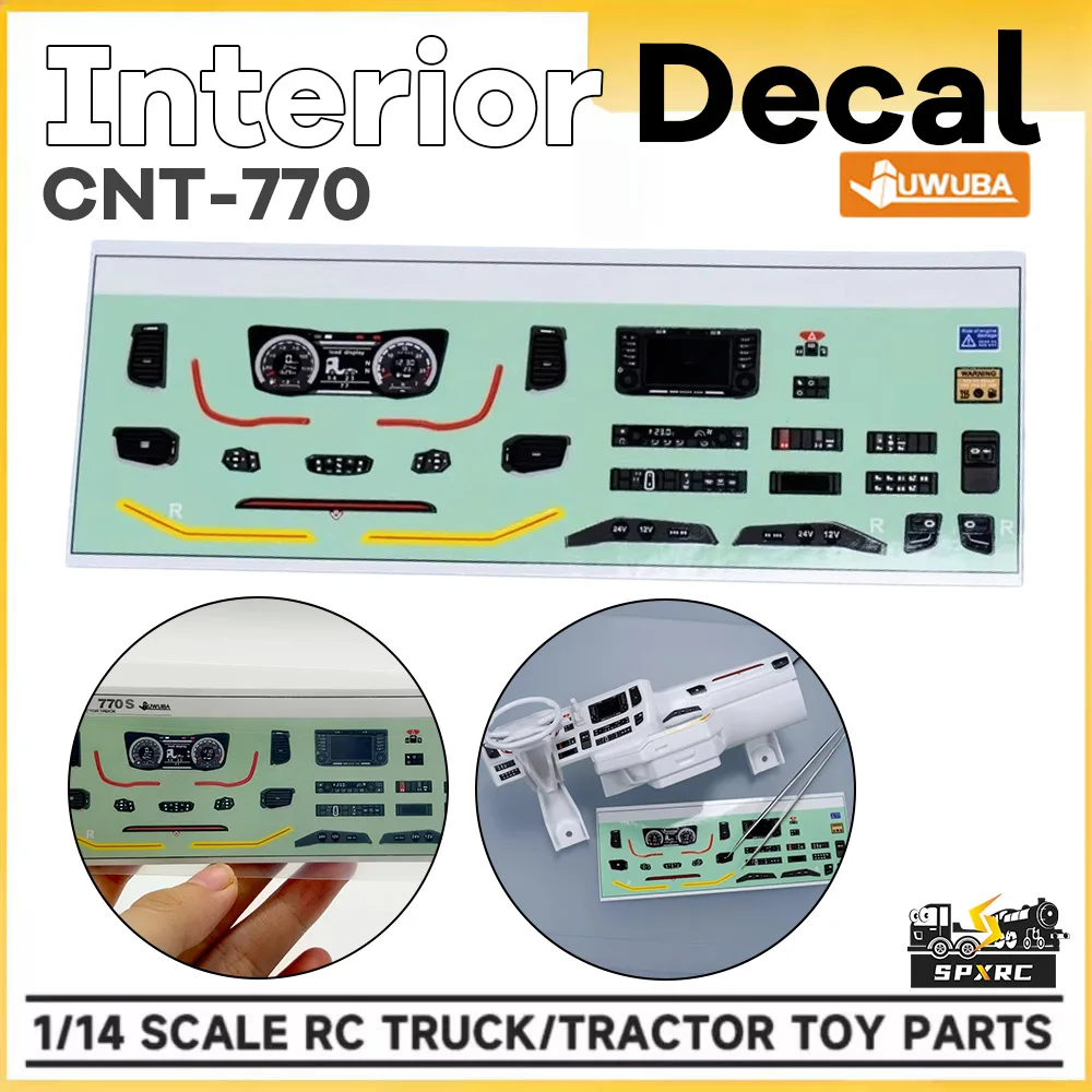 770S Interior Decal CNT-770 For 1/14 Tamiyaa RC Dump Truck Tractor Scaniaa 56368 56371 6X4 8x4 4x2 JWUUAB Toy Model Parts