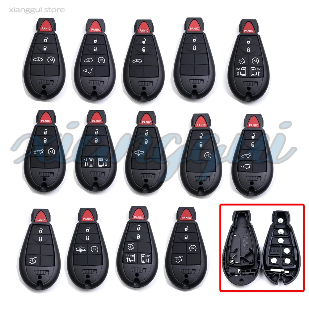 Car Key Housing Key Case Shell for Jeep Compass Patriot Commander Grand Cherokee for Chrysler Town Country Dodge Grand Caravan