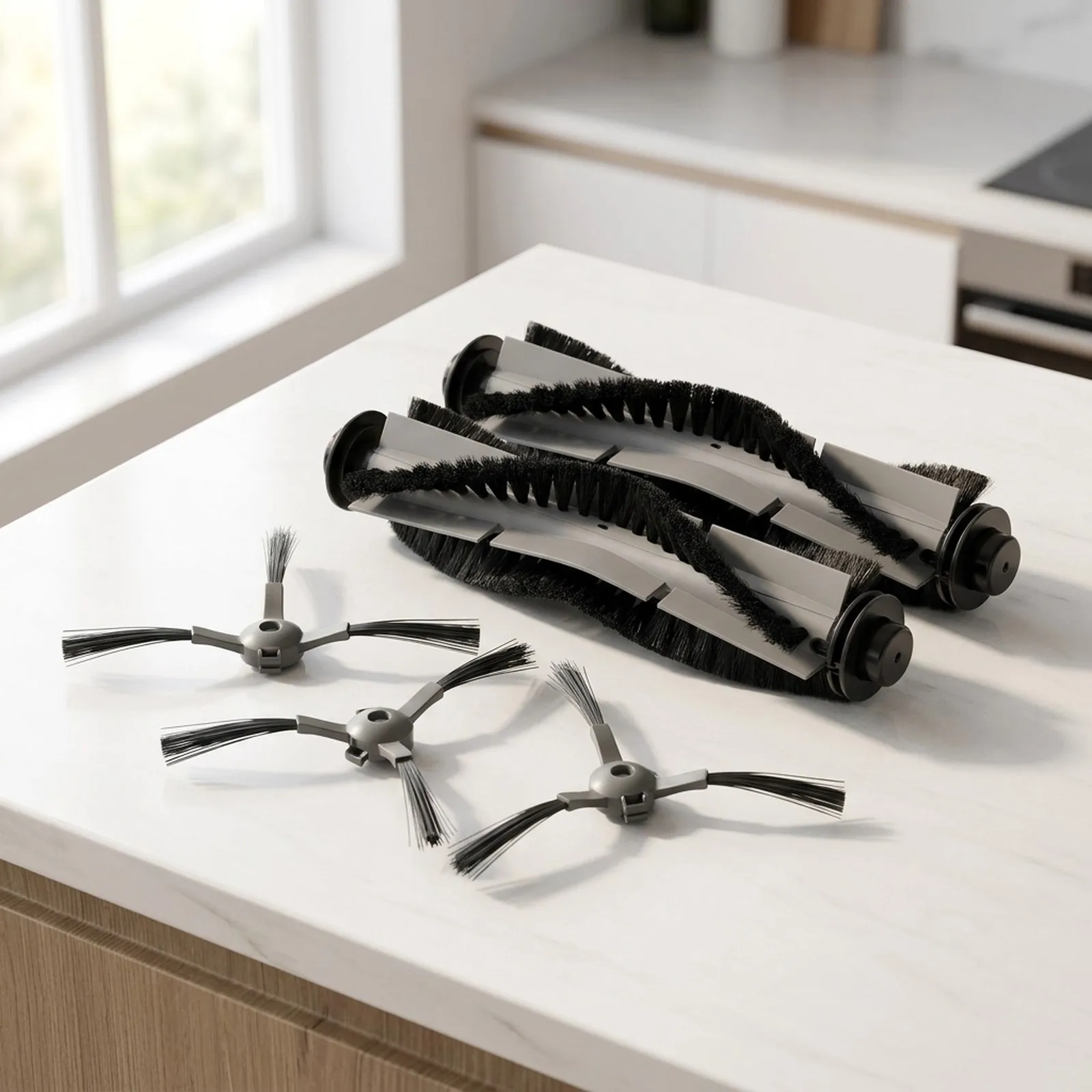 High Compatibility Cleaning Tools Cleaning Brush Black Robot Vacuum Brushes Efficient Cleaning Easy Installation