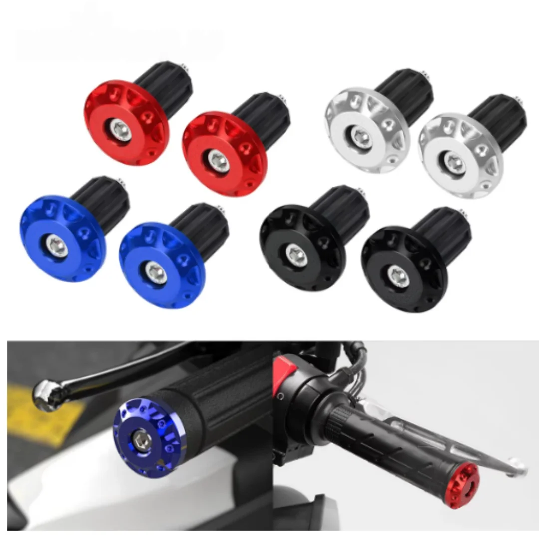 2Pcs CNC Anti-vibration Handlebar End Cap Counterweight Slider For Honda Yamaha Dirt Bike Motorcycle Modification Accessories