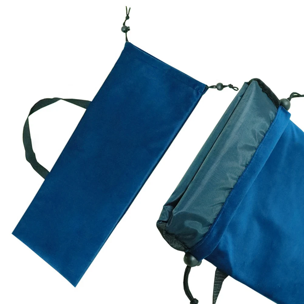 Two Layer Navy Blue Mahjong Rack Bag with Handle and Internal Drawstring Pouch for Organized Transport of Mahjong Racks