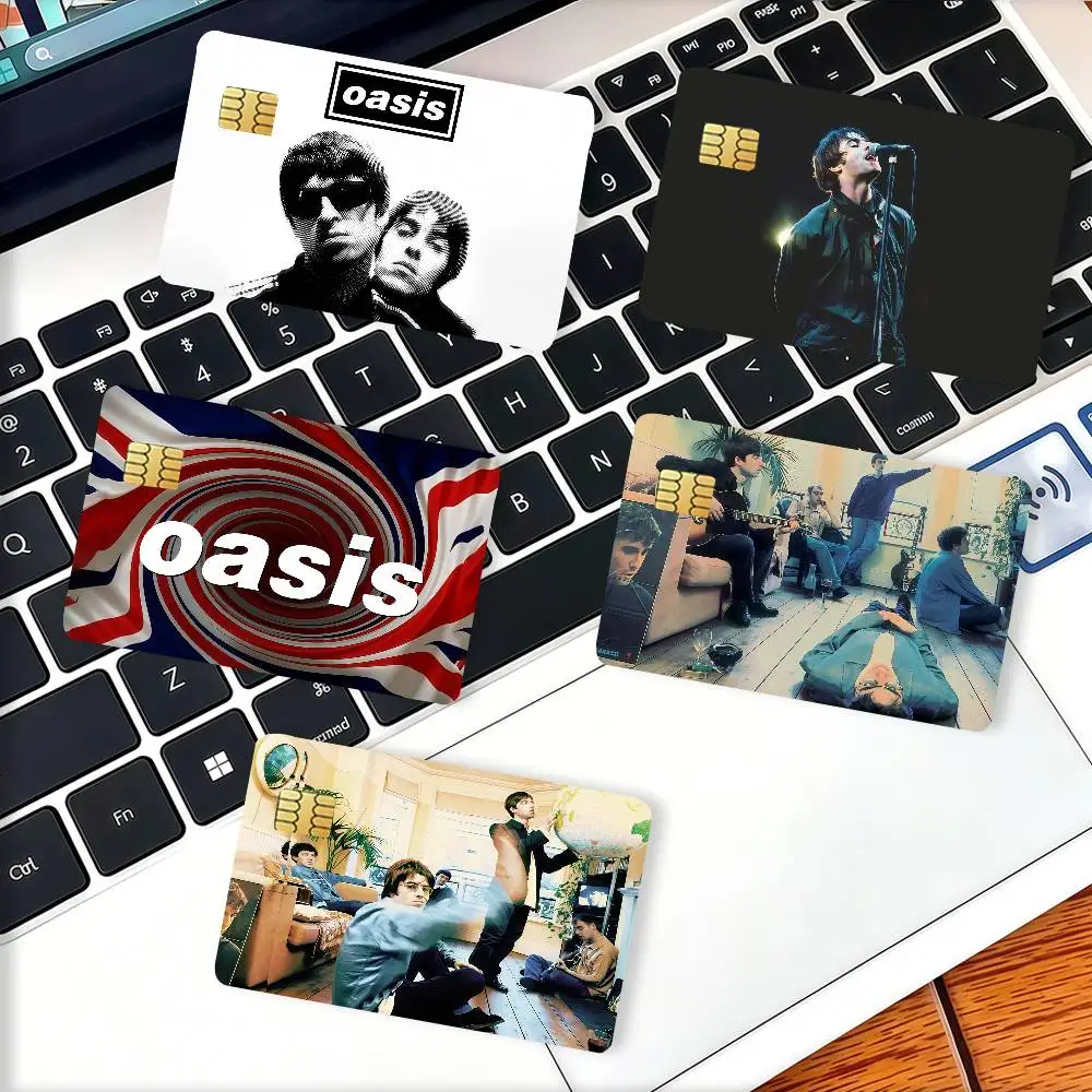 Rock band O-Oasis Credit Card Decorative Card Stickers Suitable For Bank Cards Metro Transit Anti-scratch Gift 4PCS