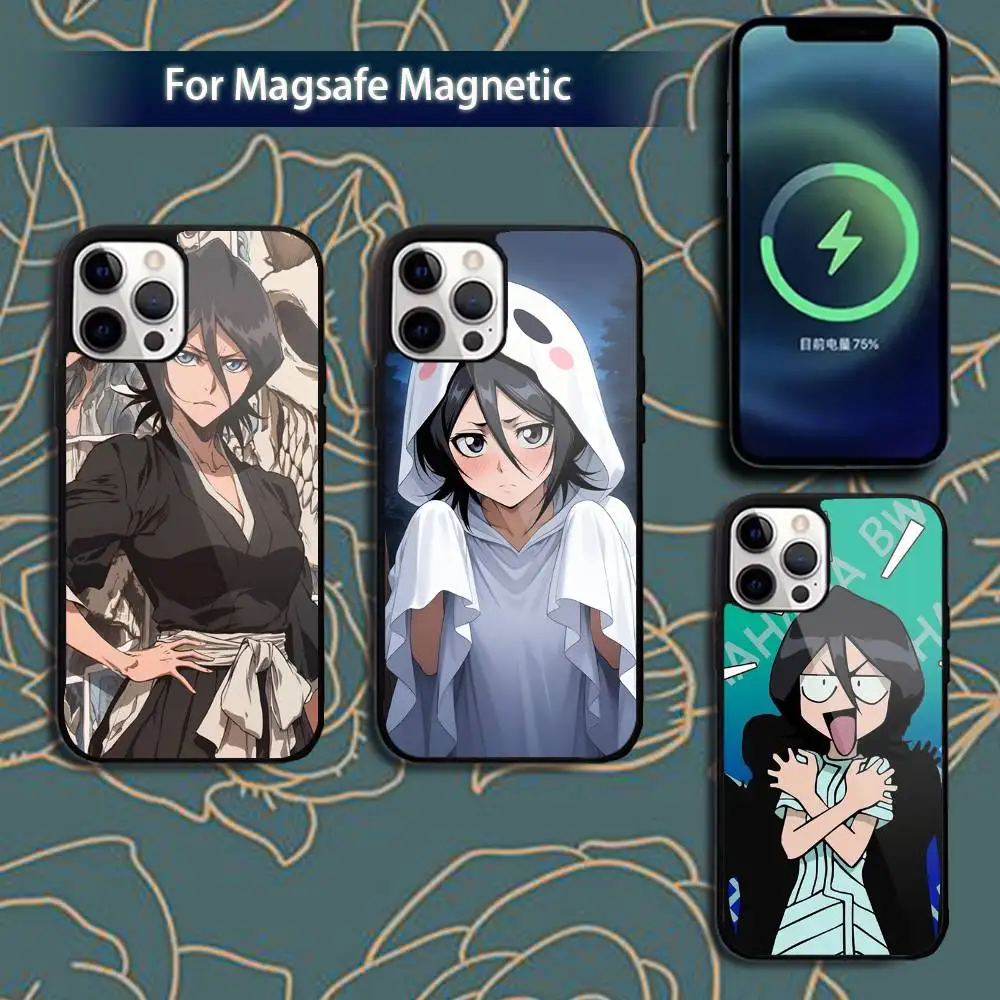 

R-Rukia Anime Kuchiki Phone Case For iPhone 17,16,15,14,13,12,11,Pro,Max,Plus,Mini,Magsafe,Magnetic Wireless Charging Case