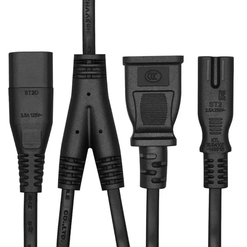 M5TD C8 Male To C7 Female And Chinese Socket Power Adapters Cable For Multiple Devices