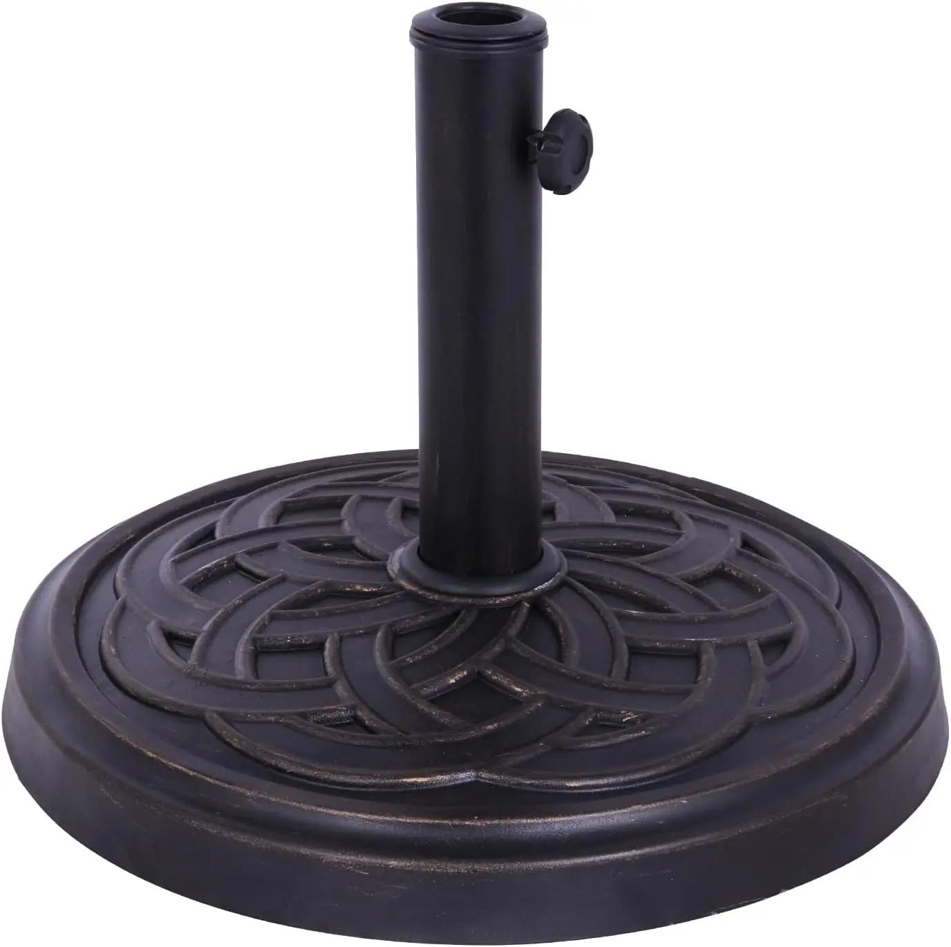 

Heavy Duty Round Patio Umbrella Base with Adjustable Pole Adapters, Weather-Resistant for 1.5"-2" Poles