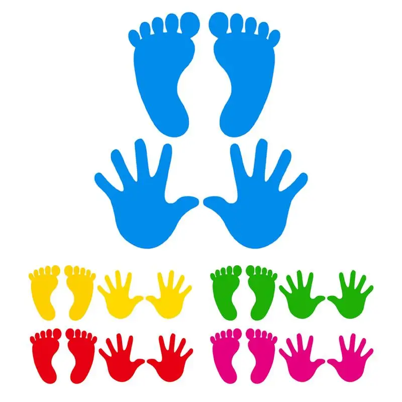 Kids Hand Feet Toys 10pair Foot and Palm stickers Children Outdoor Indoor Crawling Jump Activity Kindergarten Prop Sport Toys