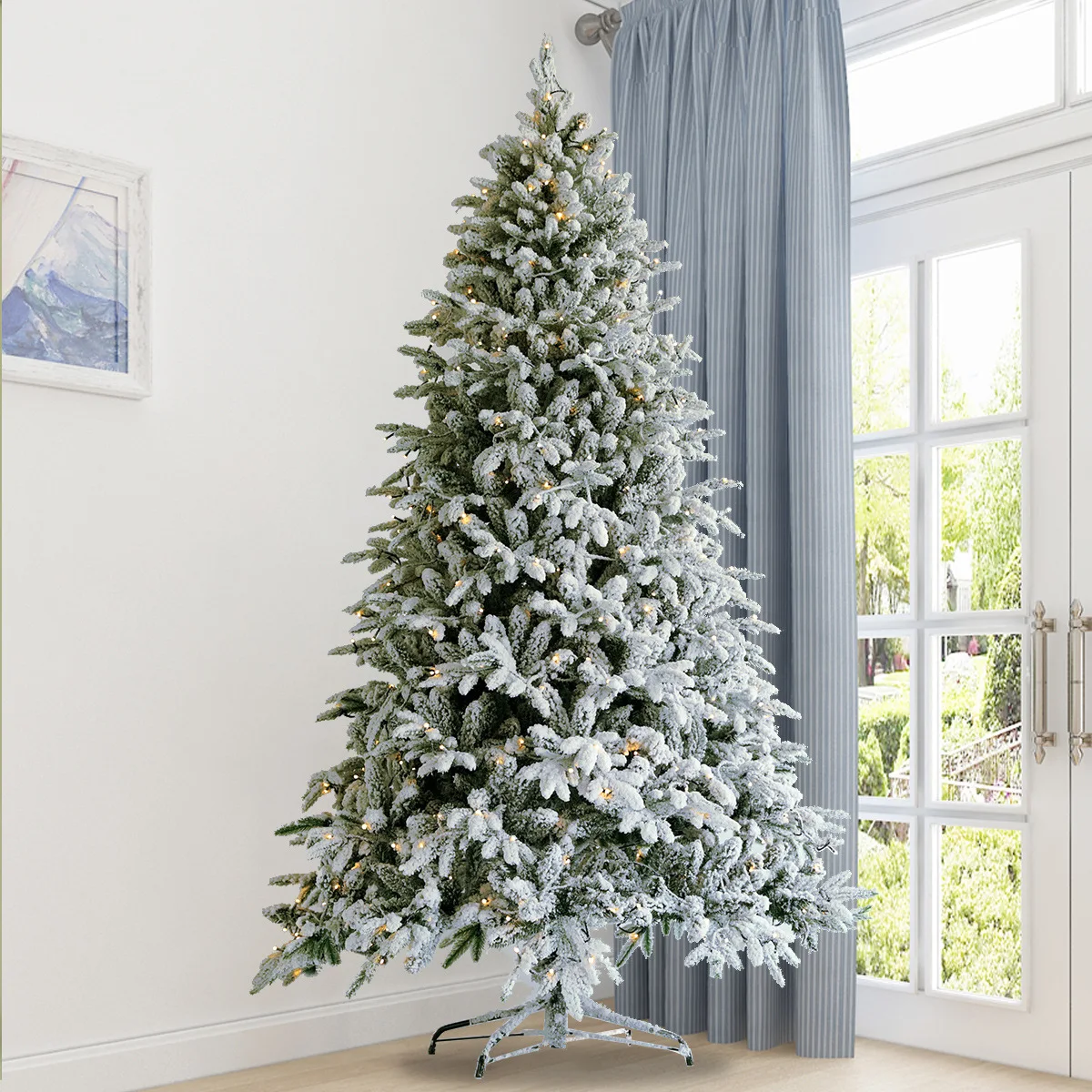 Directly from the manufacturer PE mixed leaf Christmas tree shopping mall hotel layout props, high-end Christmas decoration tree