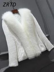 Fashion Faux Fur Coats Women Loose Lapel Long Sleeve Female Warm Furry Jacket 2024 Autumn Winter Solid Luxury Fluffy Y2k Outwear