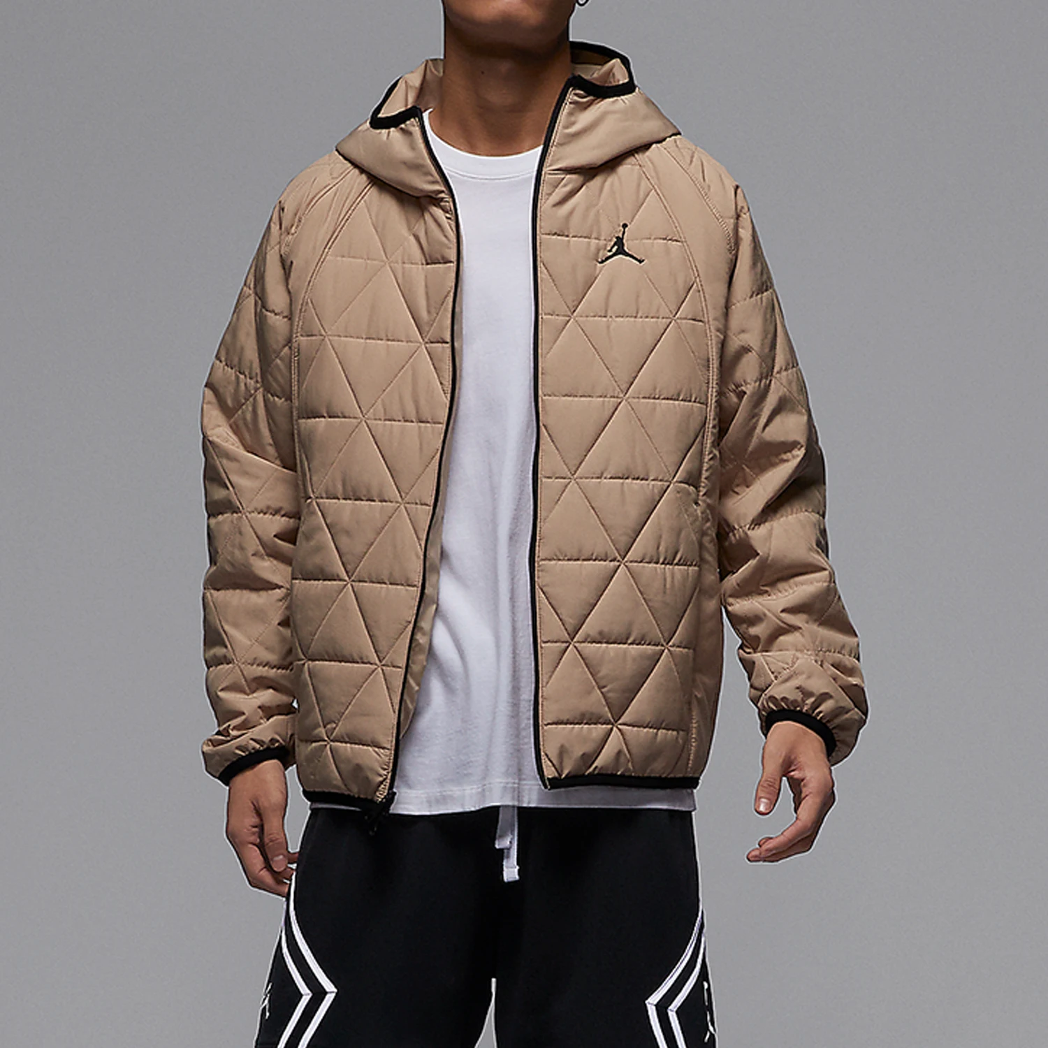 Nike oficial genuino Jordan invierno nueva chaqueta de algodón cálido con capucha para hombre FD2638-244