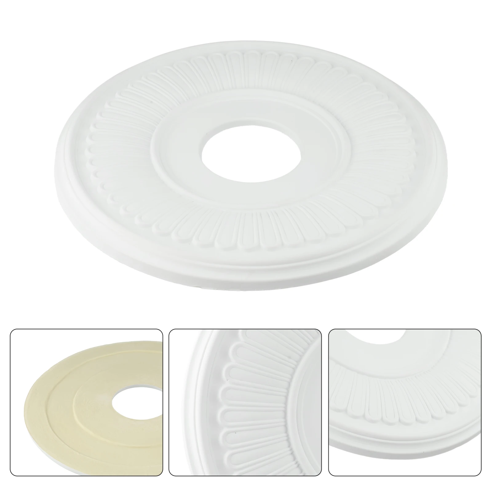 Home Runde Medaillon PU dekorative Deckenventilator Leuchten Abdeckungen Platte Deckenleuchte Pendelleuchte Basis Heimwerker