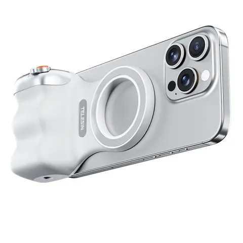 TELESIN Magnetic Phone Camera Shoot Hand Grip Phone Holder Shooting Aid Remote Control Handle for Iphone HUAWEI SAMSUNG Phone