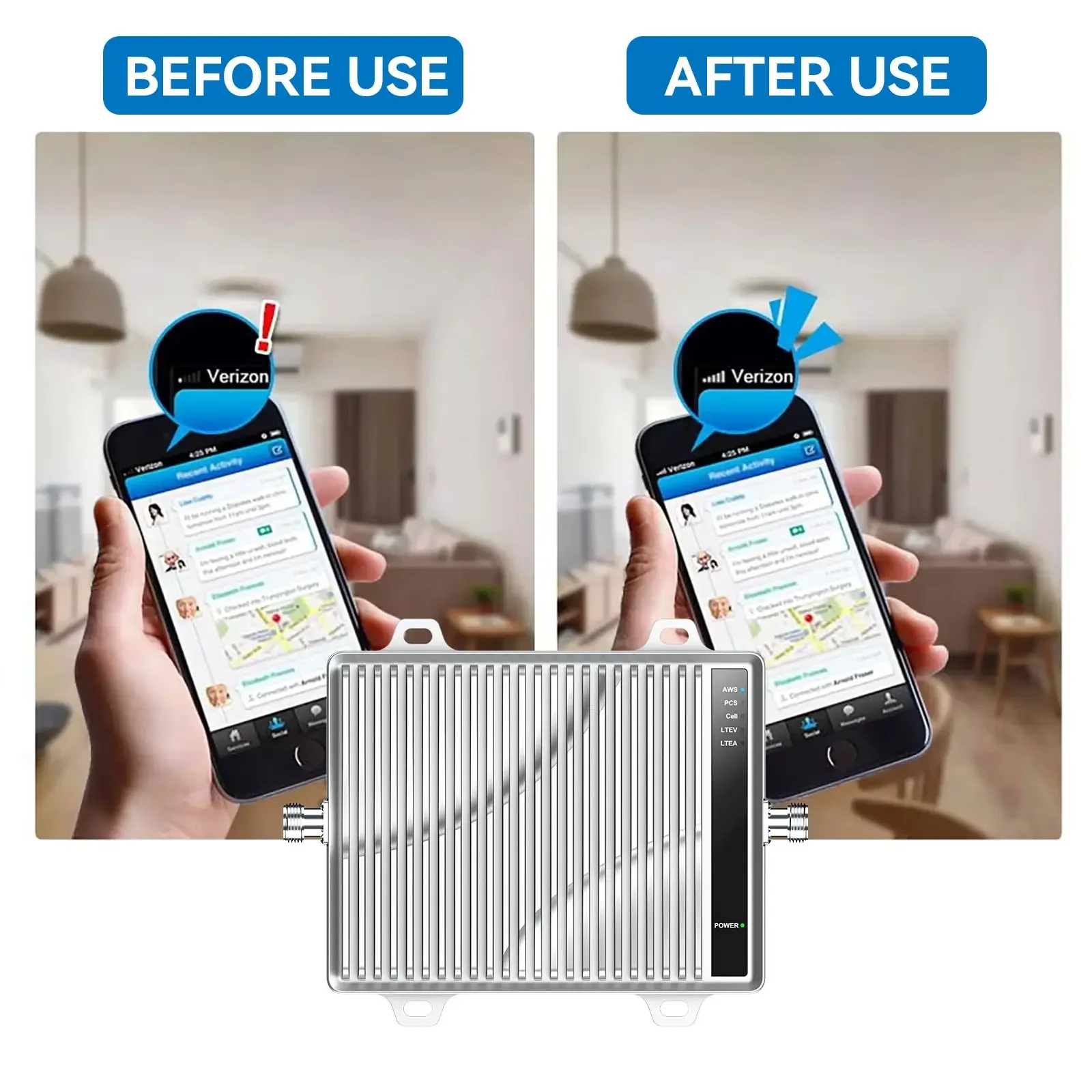 أحدث LCD GSM LTE UMTS 5Band 800/900/1800/2100/2600mhz 2G 3G 4G AGC + MGC مكرر إشارة الهاتف المحمول الجديد/المعزز/مكبر للصوت