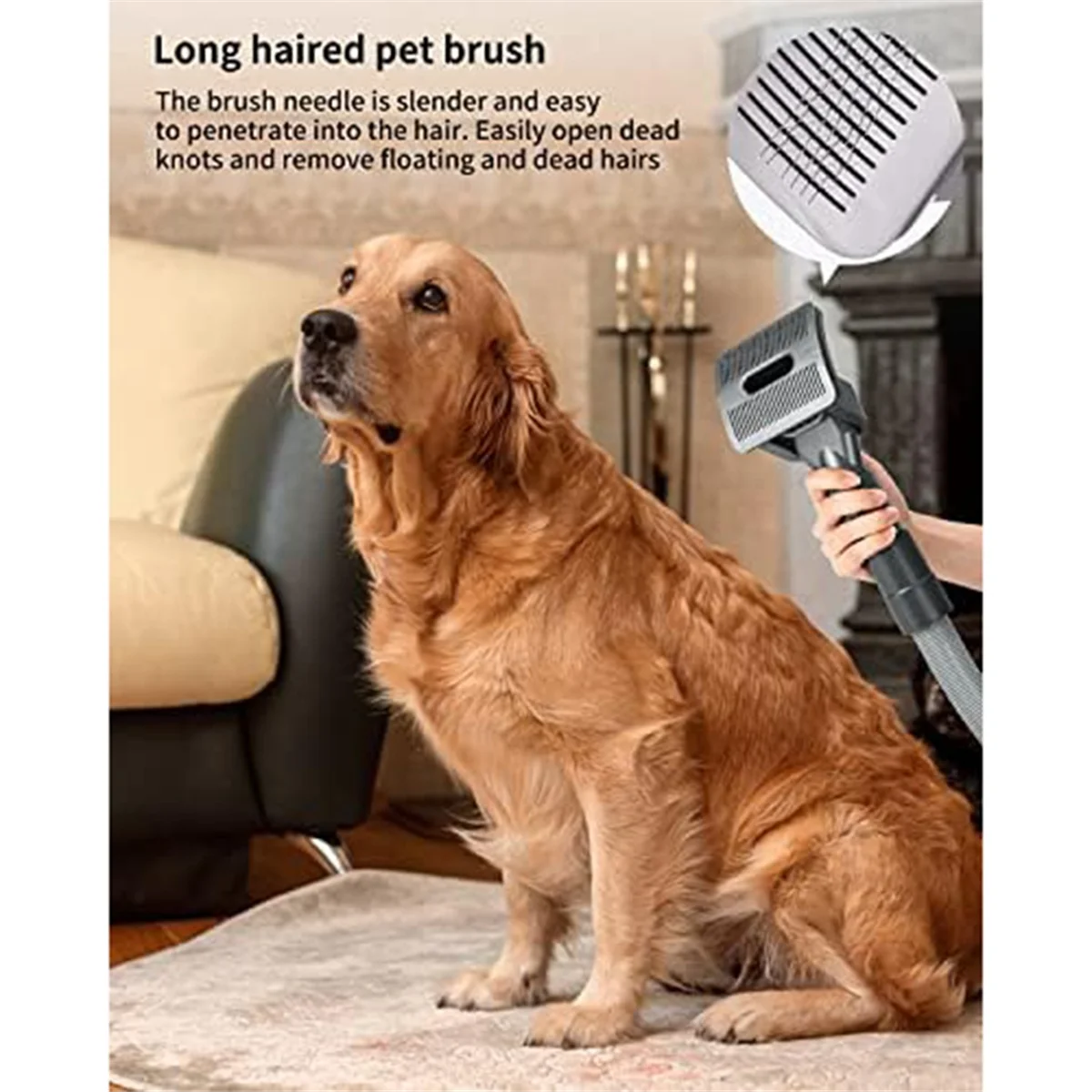 เจ้าบ่าวสุนัขแปรงสําหรับเครื่องดูดฝุ่น Dyson อะแดปเตอร์สําหรับ Dyson V15 V12 V11 V10 V8 V7, สุนัขสัตว์เลี้ยงแปรงผมสิ่งที่แนบมา