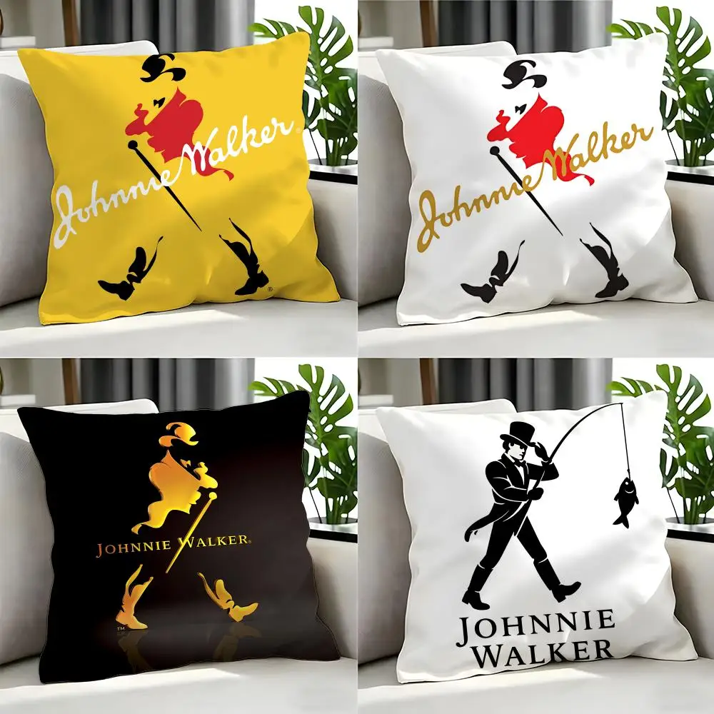 alcohol Johnnie Walker Cushion Cover Cushion Cover Set 4Pcs 50x50 45x45 40x40 Pillowcase Decorative Sofa Home Decor