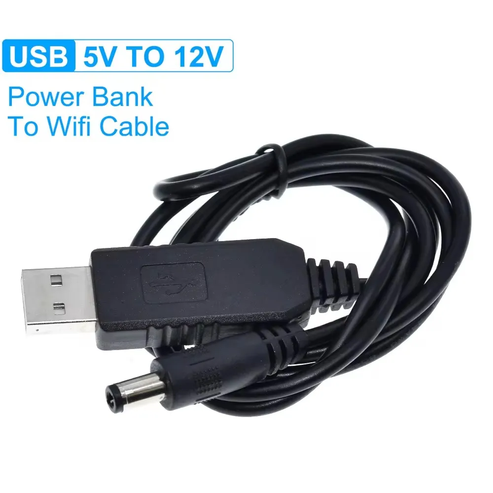 1 Stück USB Power Boost Line DC 5V bis DC 9V / 12V Step Up Modul USB Konverter Adapter Router Kabel 2,1x5,5mm Stecker