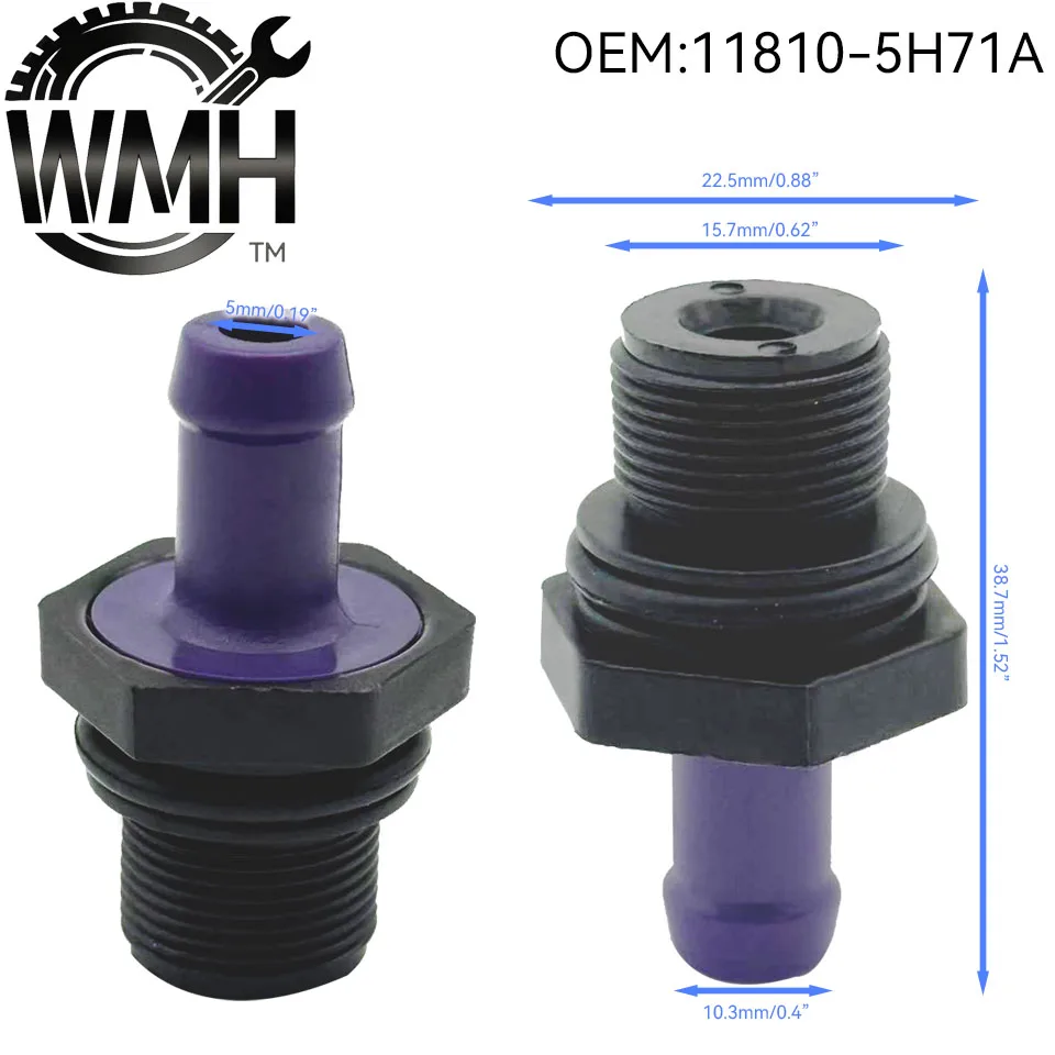 1/5/10 pezzi Oem11810-5H71A Nuovi accessori per auto Valvola Pcv originale adatta per Nissan, Reno e altre auto
