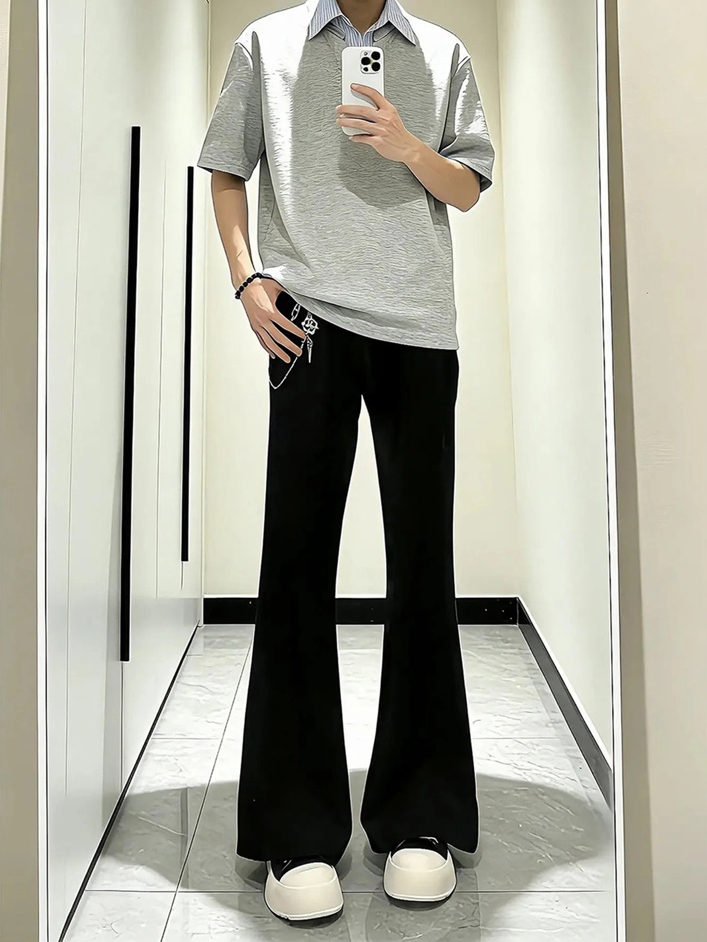 

Черные мужские джинсы прямого кроя Slim Fit в американском стиле High Street, эластичные, повседневные, из смесового полиэстера и хлопка