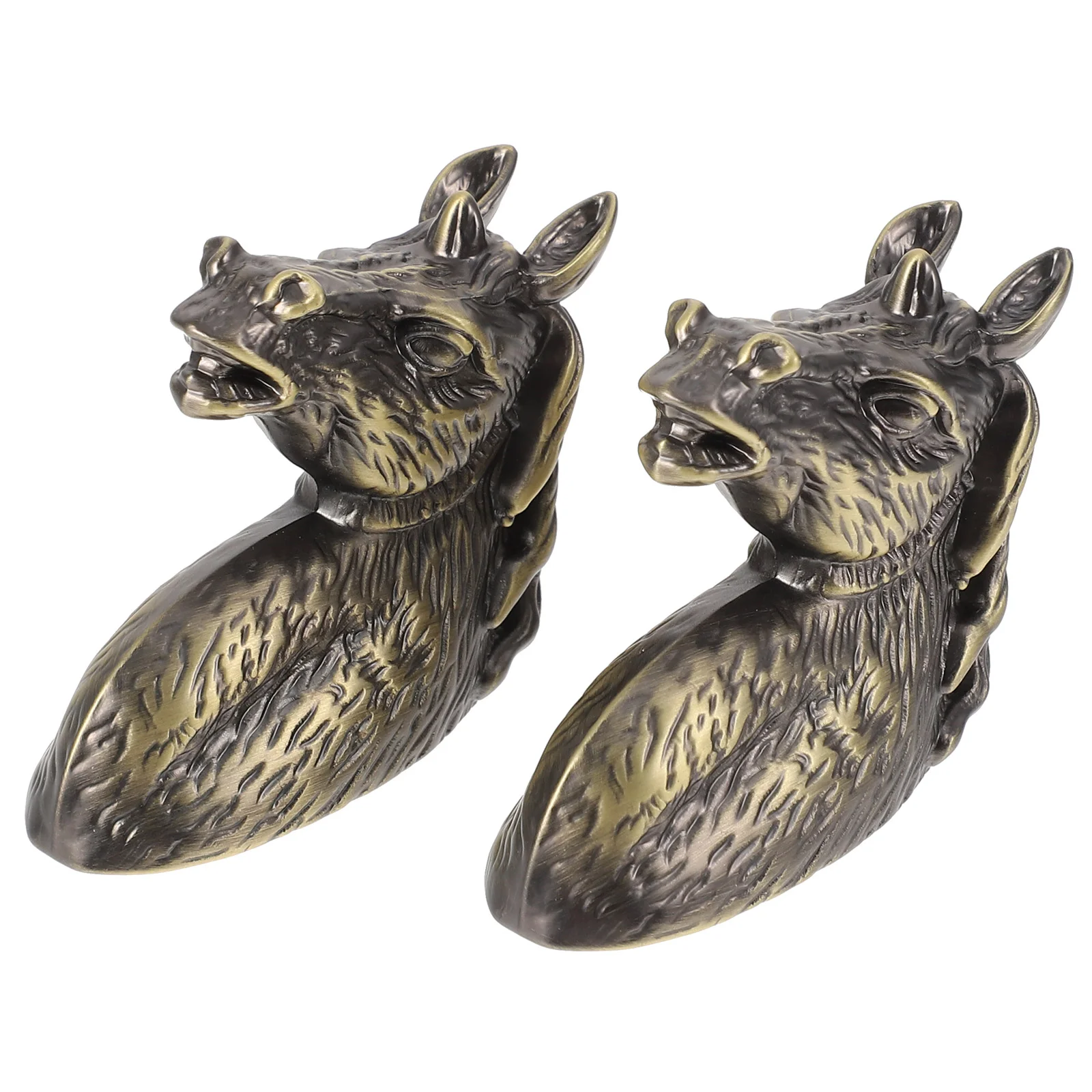 

Animal Cabinet Knobs Decorative Handle Wardrobe Handles Horse Head Green Door
