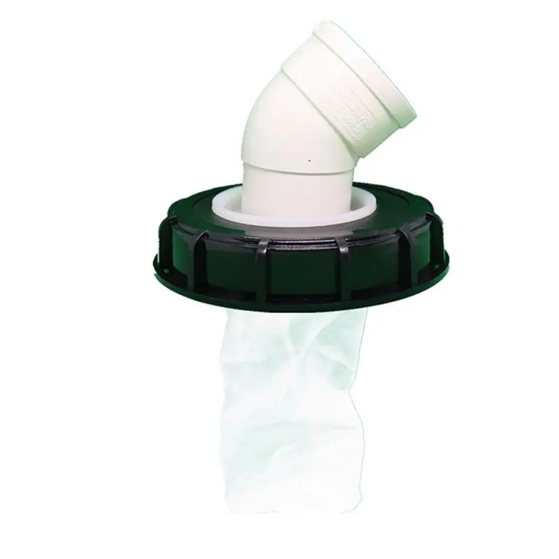 Suitable For IBC Ton Barrel Replacement Extension Tube 45 Degree Rainwater Tank Plastic Cover, Filter Cover With Filter,-A68E