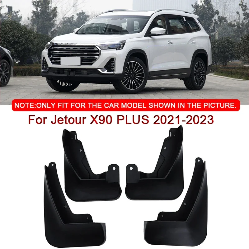 

For Jetour X90 PLUS 2021-2023 Car Styling ABS Car Mud Flaps Splash Guard Mudguards MudFlaps Front Rear Fender Auto Accessories